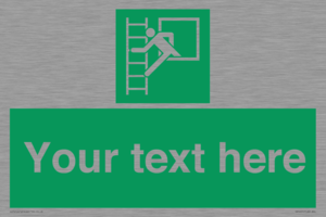 Custom Emergency Escape Ladder Sign